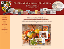Tablet Screenshot of briefmarkensammler-bayreuth.de